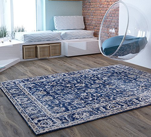 cool rugs blue traditional distressed 5 x 7 [ 5u00273 XKVDMVH